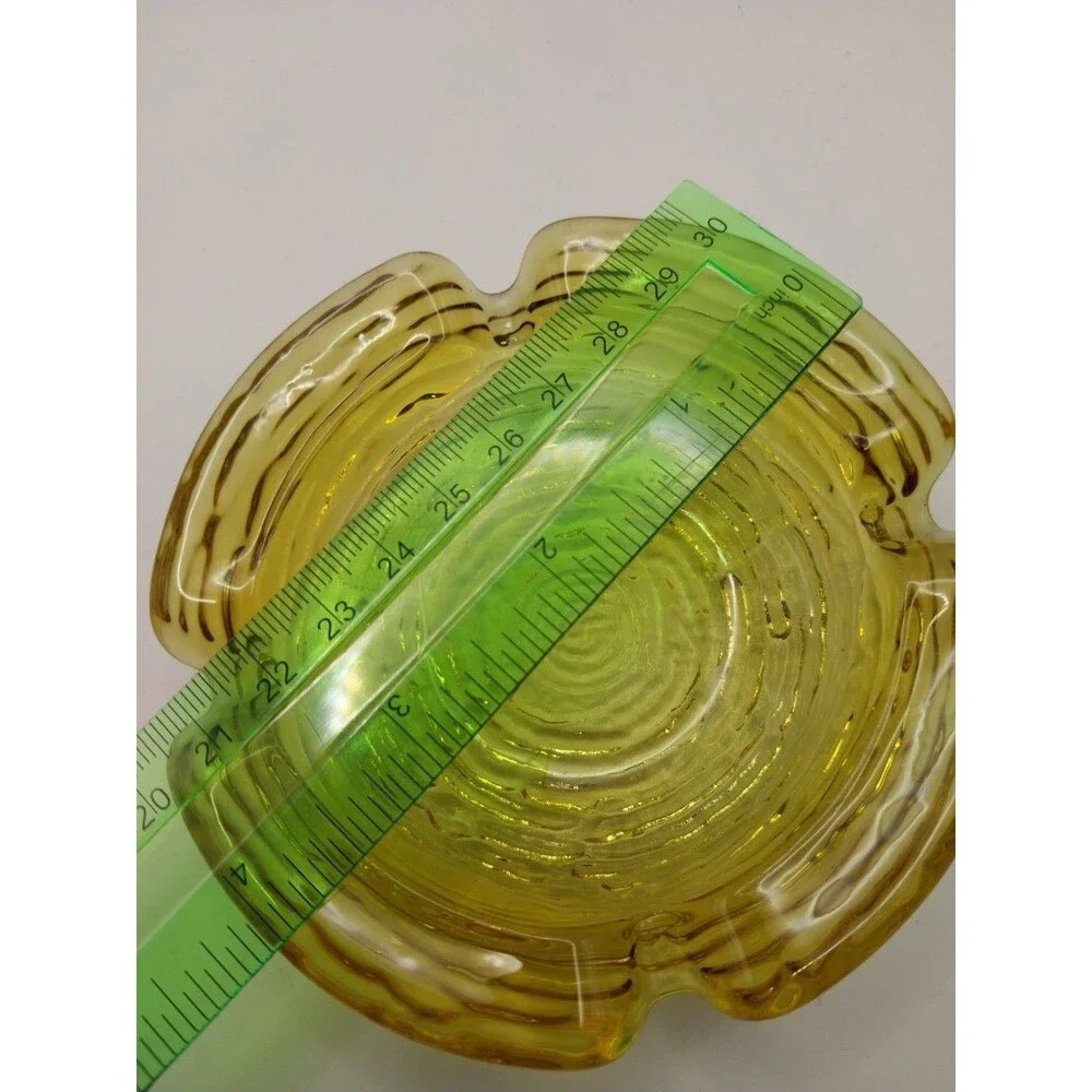 Vintage 60s  Anchor Hocking  Soreno Glass Ashtray  Rippled Design EUC4in Dia